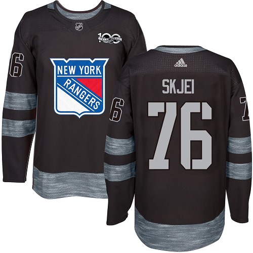 Adidas Rangers #76 Brady Skjei Black 1917-100th Anniversary Stitched NHL Jersey